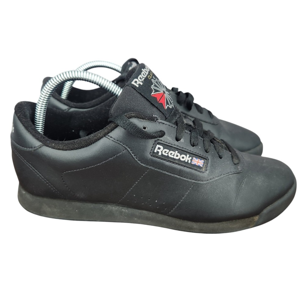 Reebok Classic Princess Sneakers Womens 11‎ Wide Black Leather Casual Shoes